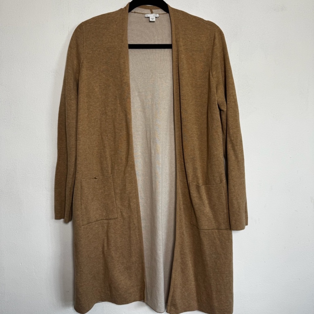 J. Jill Tan Cardigan Sweater Lightweight Knit